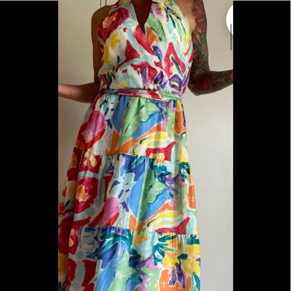 Ralph Lauren Silk Halter Dress